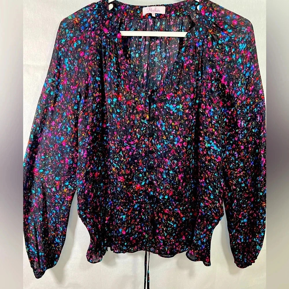 Silk floral blouse